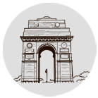 Vector image of India Gate