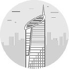 Vector image of The City of Skyscrapers