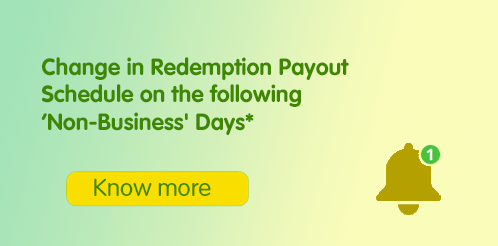 Change in Redemption Payout Schedule on the following Non-Business Days
